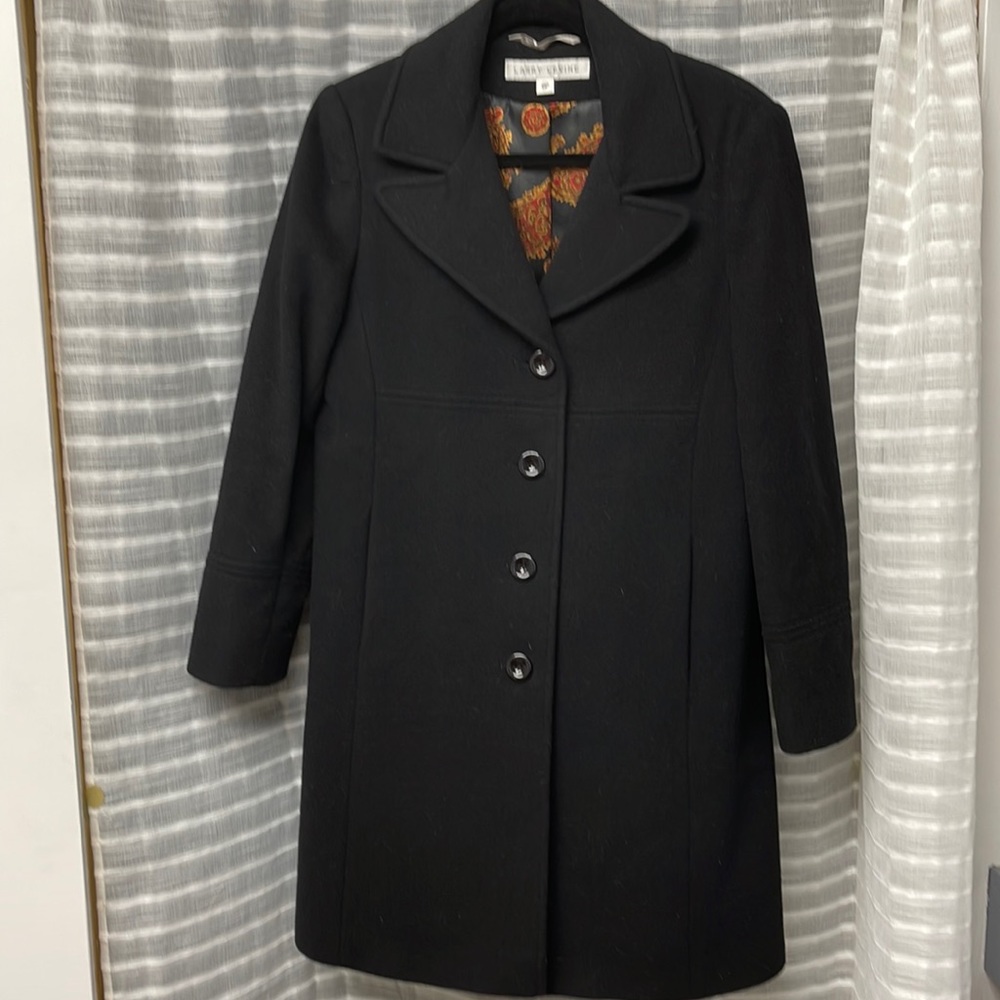 Black Wool Coat Size 8P